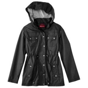 Black Utility Water-Resistant Rain Jacket - Small
